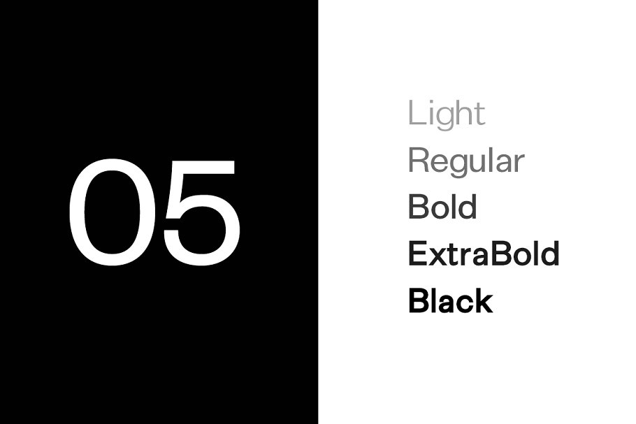 Przykład czcionki Exensa Grotesk Black